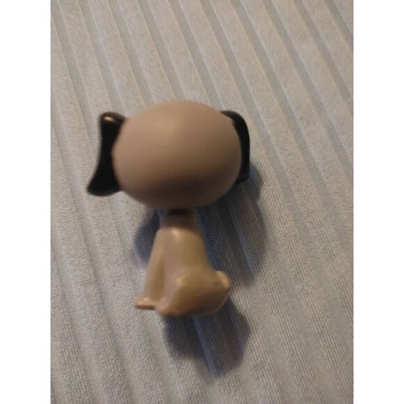 Mannix Puppy Dog Mini Figure Vinyl Bobble-Head Dollhouse Pet White Black Ears - Picture 4 of 6